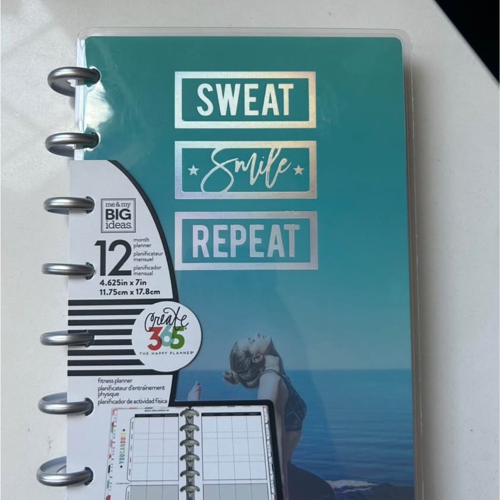 The Happy Planner Teal and Silver Fitness Journal